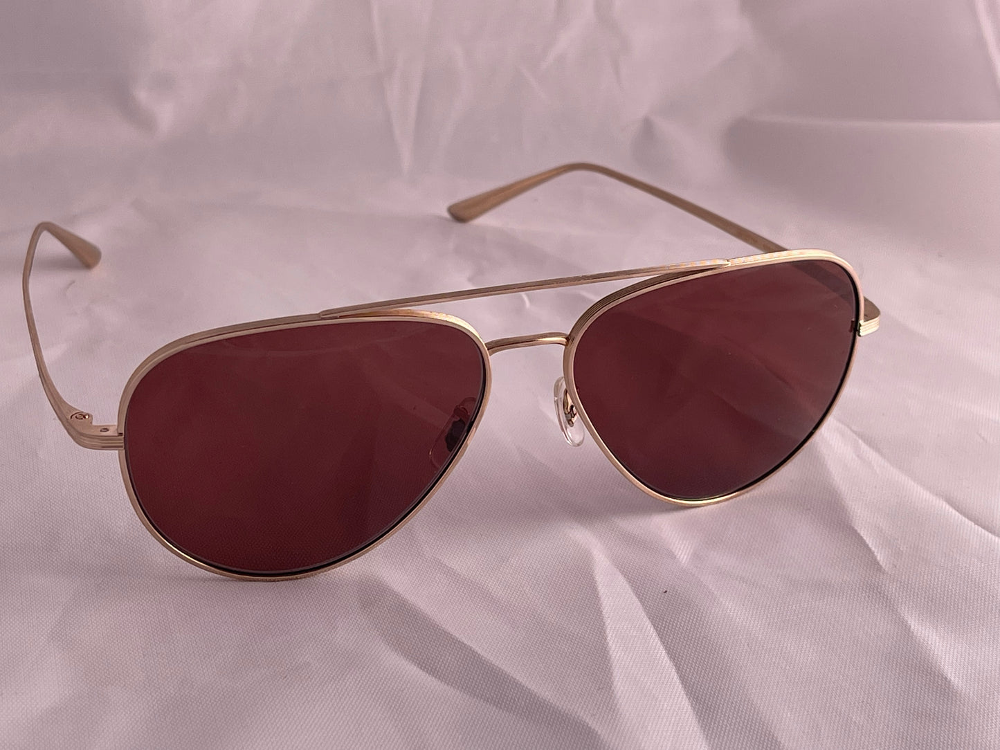 Oliver Peoples x The Row Casse 58mm OV1277ST 5292C5 Gold/Burgundy Sunglasses
