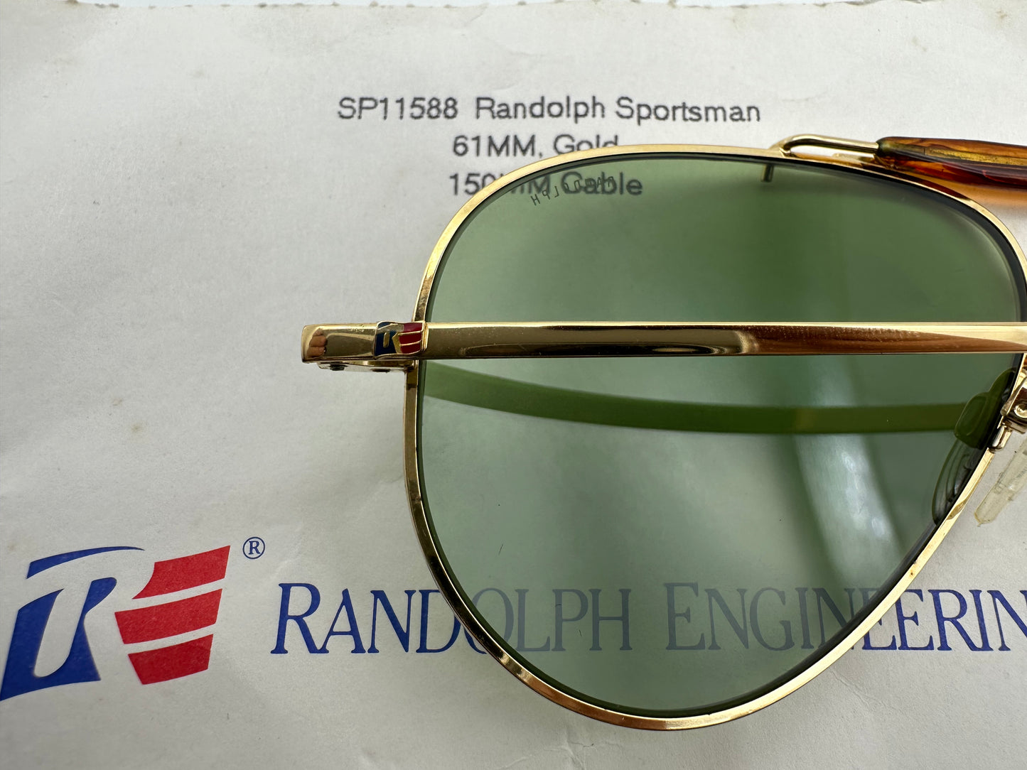 Randolph Engineering Sportsman 62mm Gold Cable Green 23K Gold SP11588 Vintage