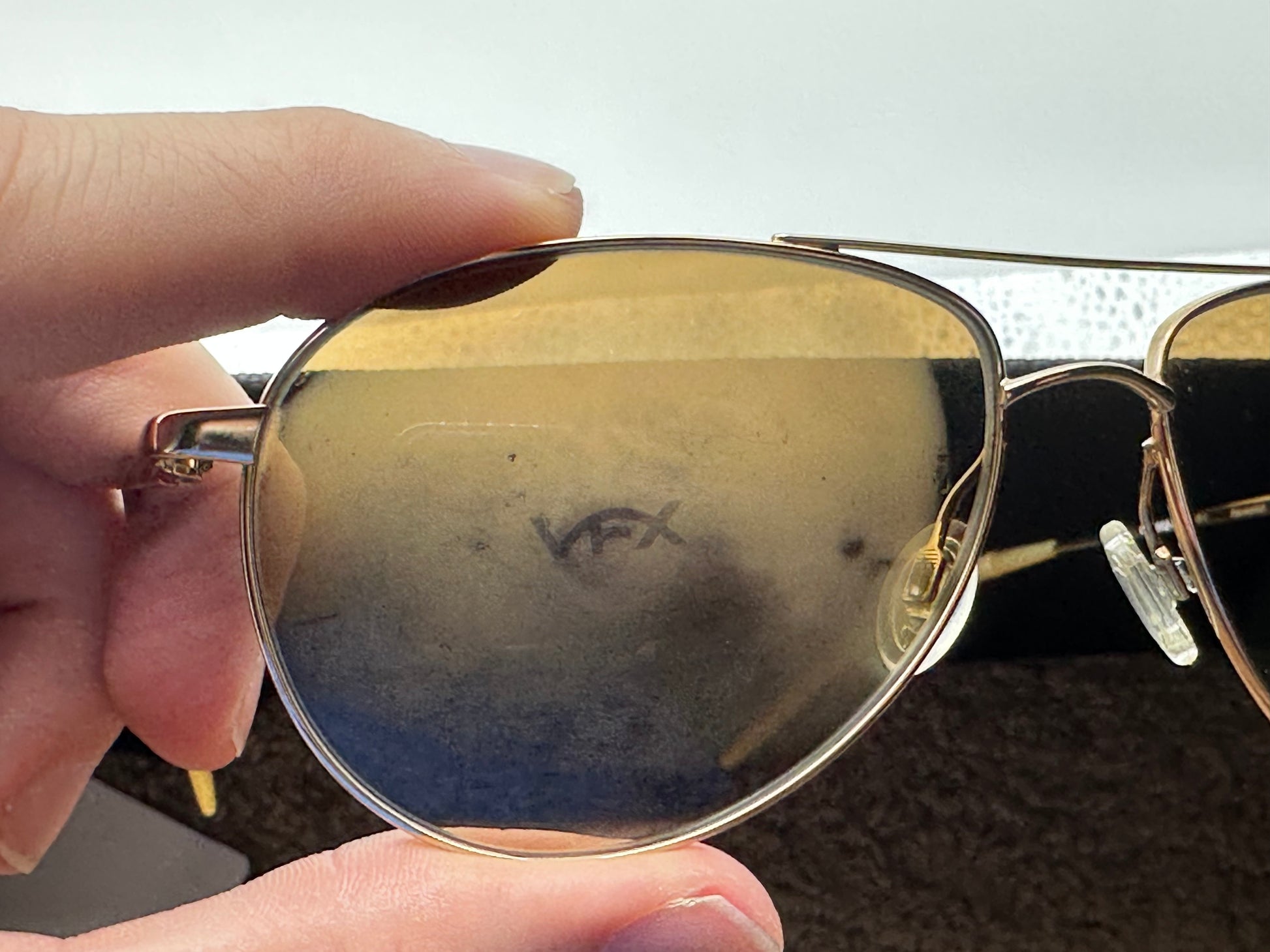Oliver Peoples Benedict 57mm OV 1002S Gold Chrome Amber VFX 5242 51 Shade Review Store