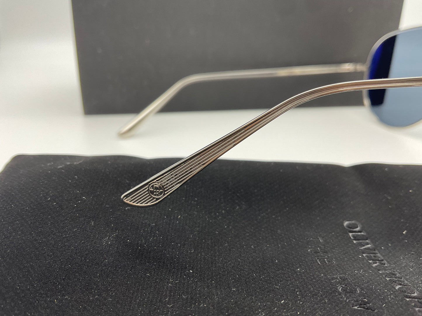 Oliver Peoples CASSE 61mm Titanium Aviator Silver Grey OV1277ST 5036R5 Made In Japan