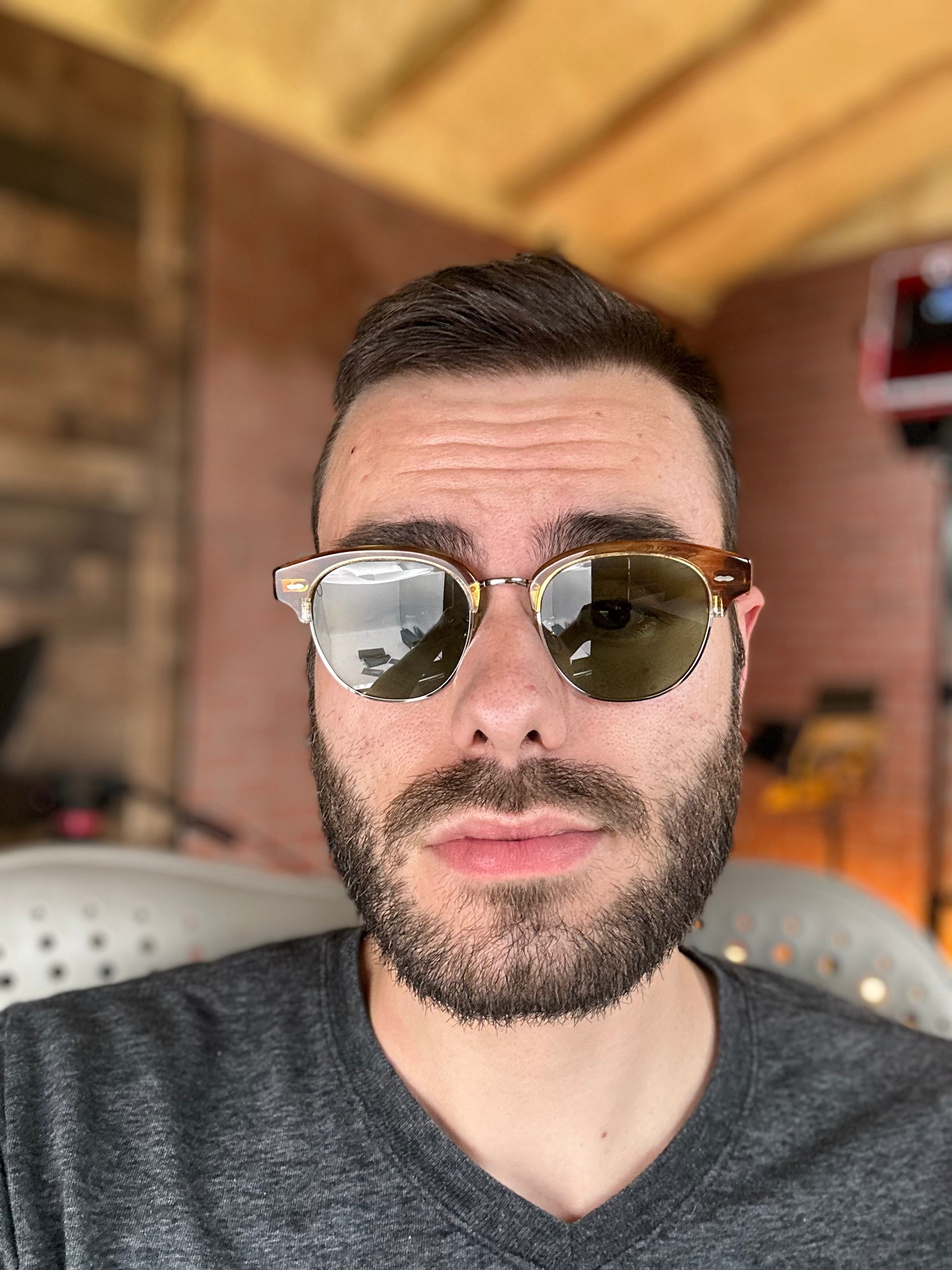 Oliver Peoples Cary Grant 50mm Honey VSB Green Custom Glass