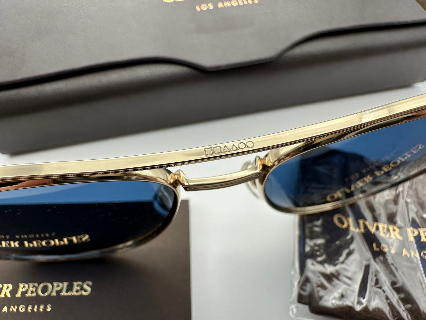 Authentic Frames Oliver Peoples RIKSON Soft Gold/Blue 56mm OV 1266ST 503580 Authentic F ...