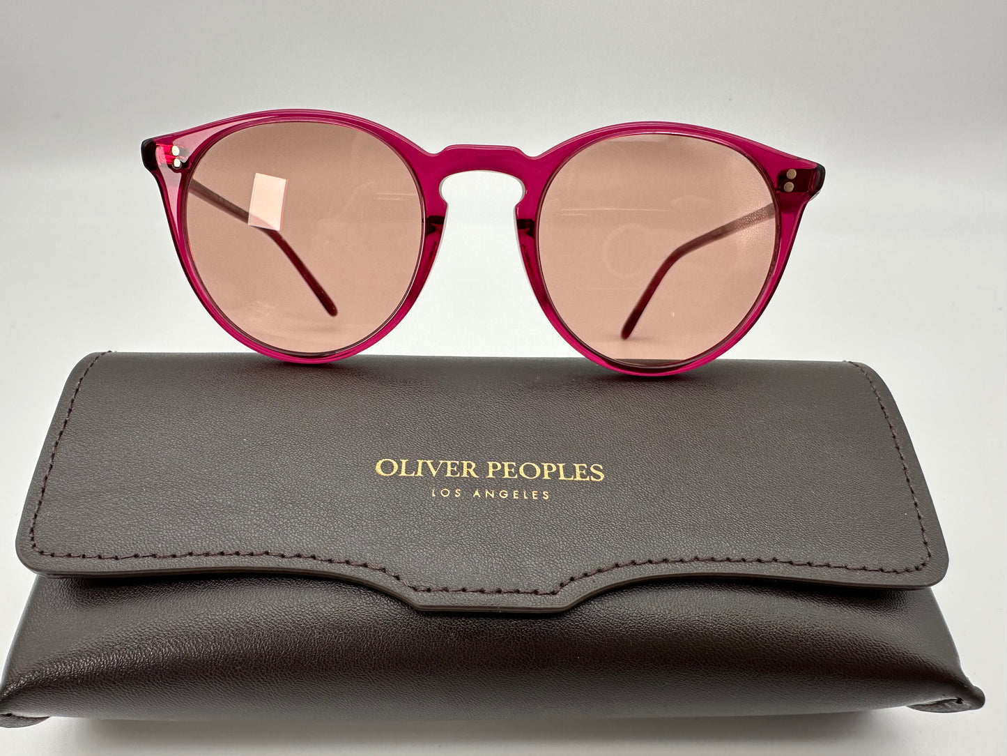 Oliver Peoples O'Malley 48mm Magenta Round Photochromic OV 5183 S 1643PO Sunglasses Italy