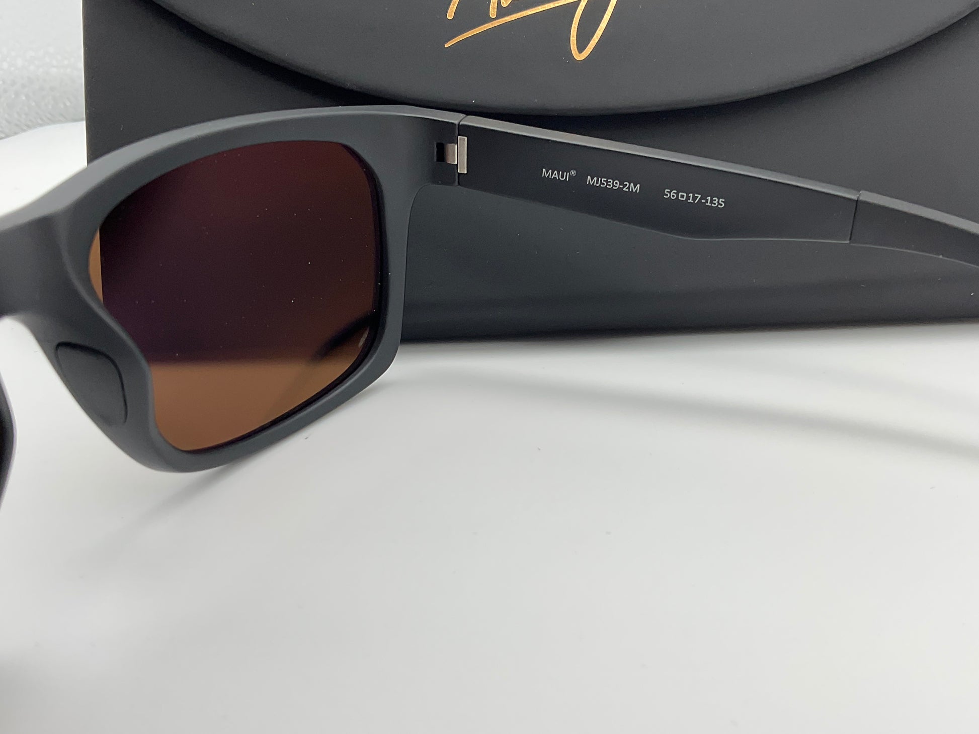 Maui Jim Boardwalk 56mm HCL Bronze H539 2M Matte Black Polarized Sungl Shade Review Store