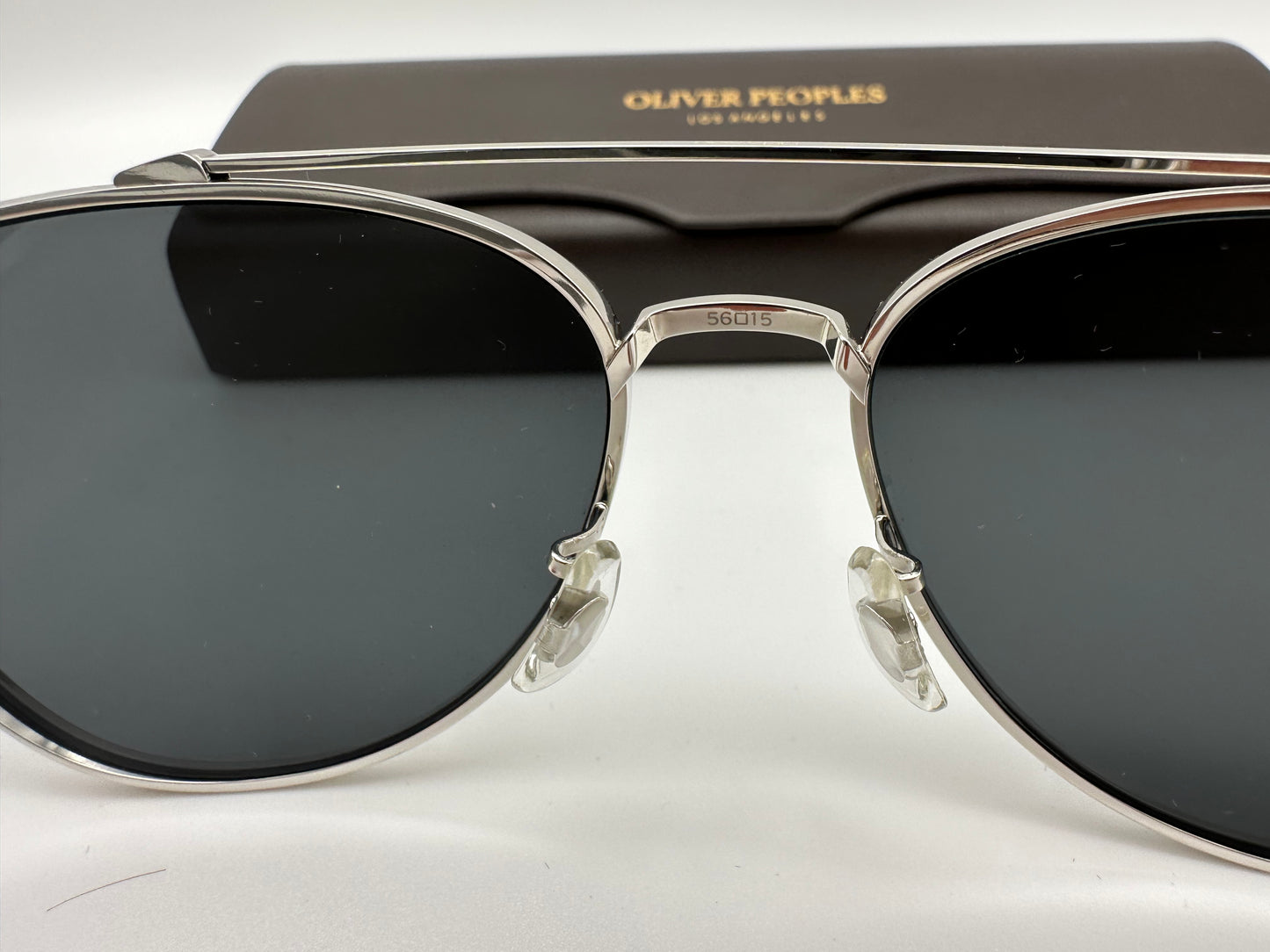 Oliver Peoples RIKSON 56mm OV 1266ST Silver Gray Titanium 503687 Sunglasses made in Japan