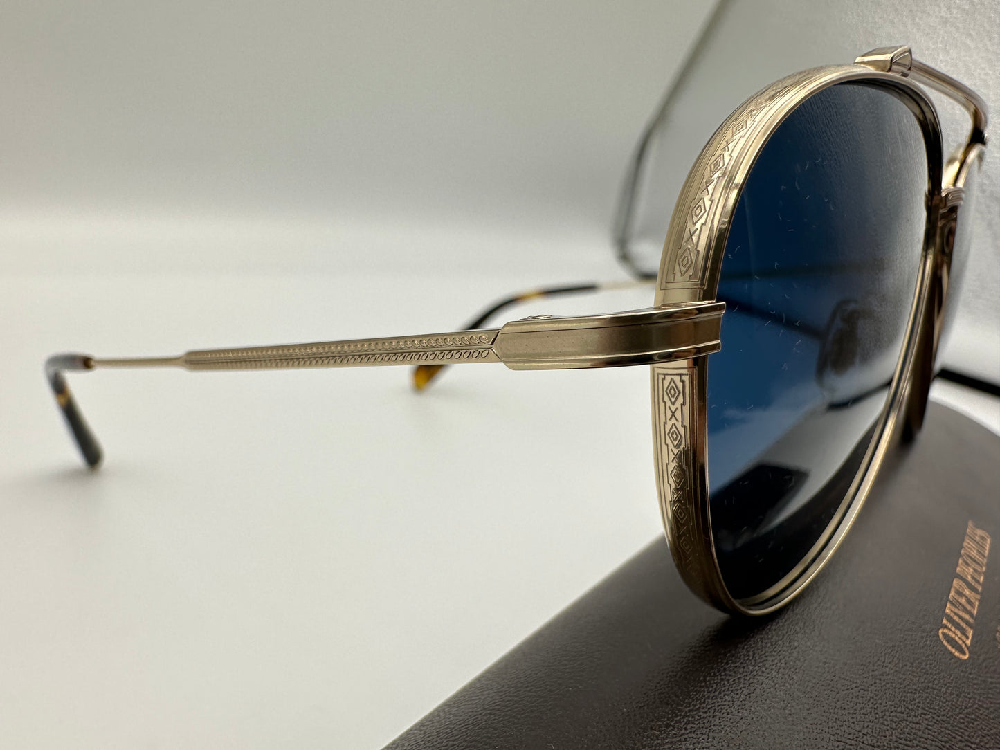 Authentic Frames Oliver Peoples RIKSON Soft Gold/Blue 56mm OV 1266ST 503580 Authentic F ...
