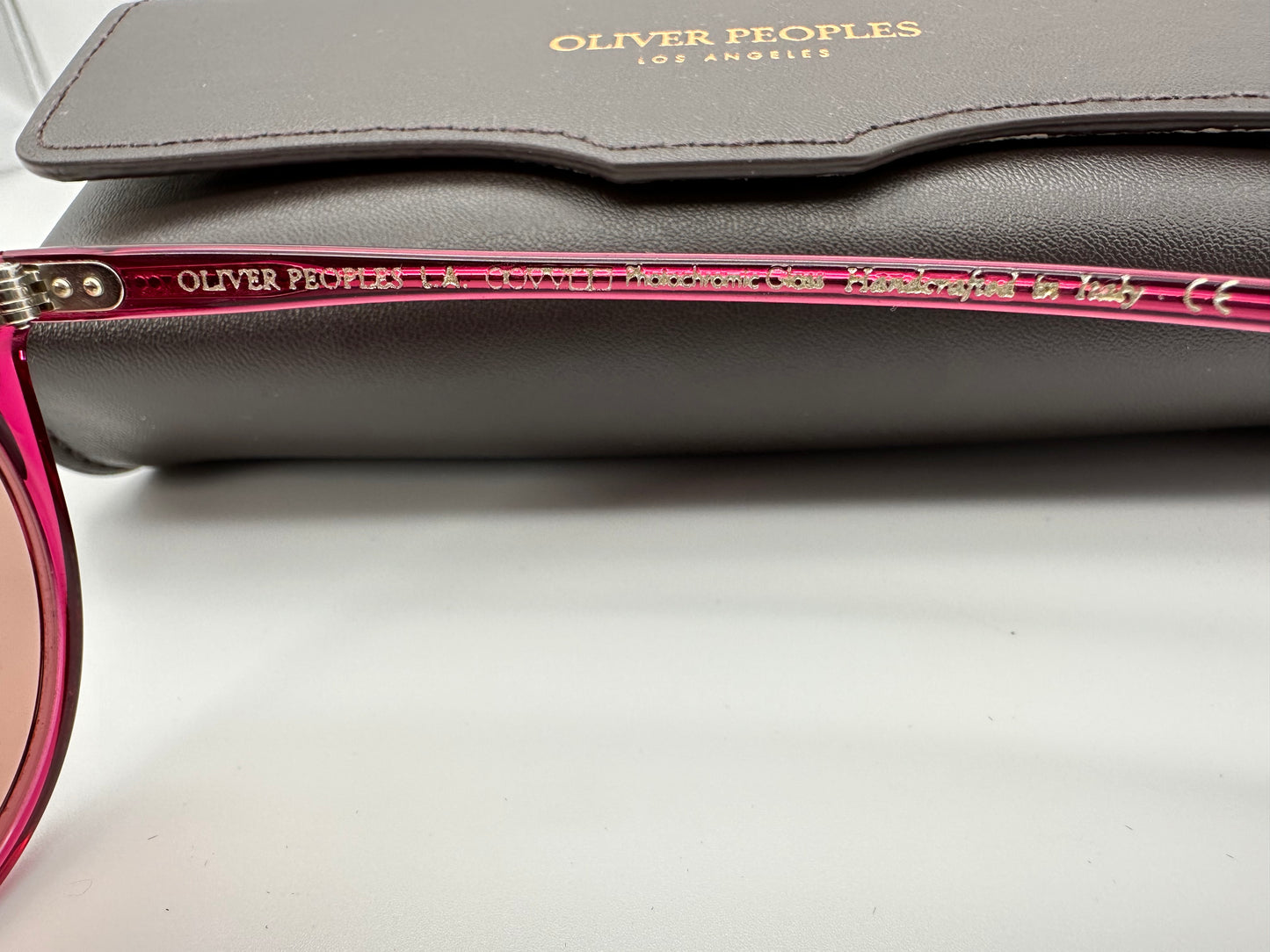 Oliver Peoples O'Malley 48mm Magenta Round Photochromic OV 5183S 1643PO Sunglasses Italy
