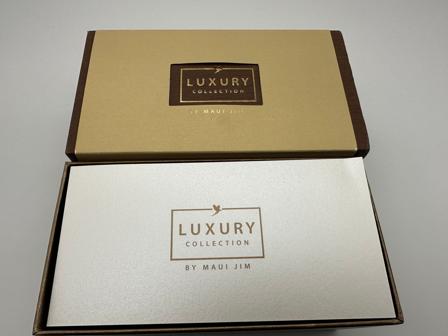 Maui Jim Alika Gray Black Gold Titanium 49mm 837-02 Luxury Collection Japan Sunglasses $529 MSRP