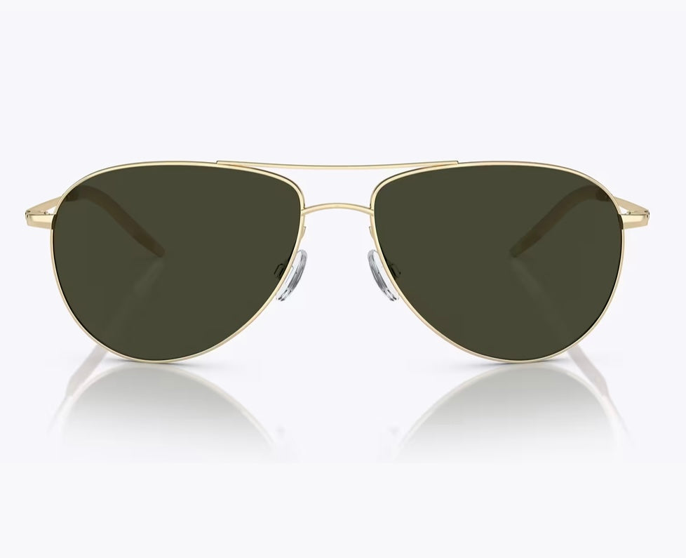 Oliver Peoples Benedict 59mm OV 1002S 5035P1 Gold/Green G15 VFX Polarized Sunglasses