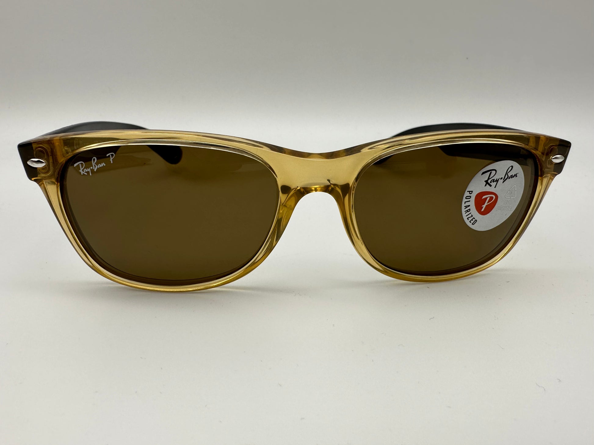 Ray Ban New Wayfarer 55mm Honey Black Brown Classic B 15 RB2132 945 57 Shade Review Store