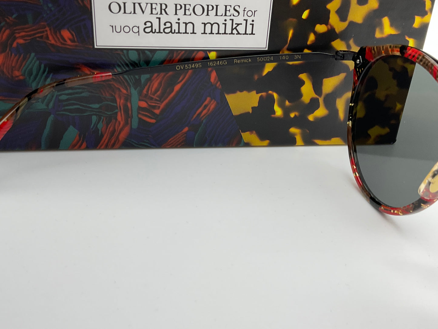 Oliver Peoples ALAIN MIKLI REMICK 50mm Sunglasses OV5349S Black Palmier Red Tropical