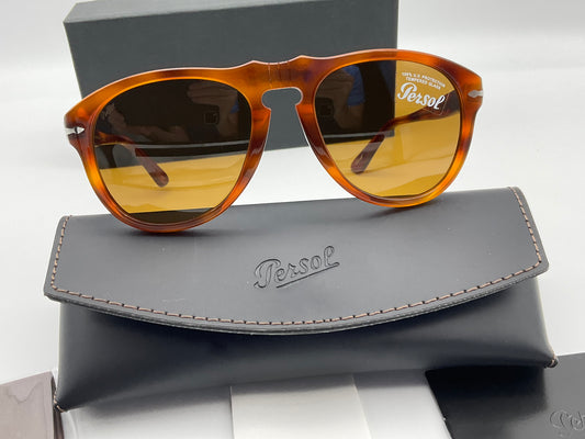 Persol Sunglasses PO 649 54mm 96/33 Terra DI Siena Brown Lenses made in Italy