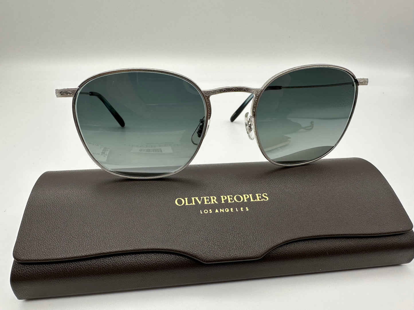 Oliver Peoples GOLDSEN SUN 52mm OV 1285ST Silver/Steal Gradient 5036/41 Sunglasses