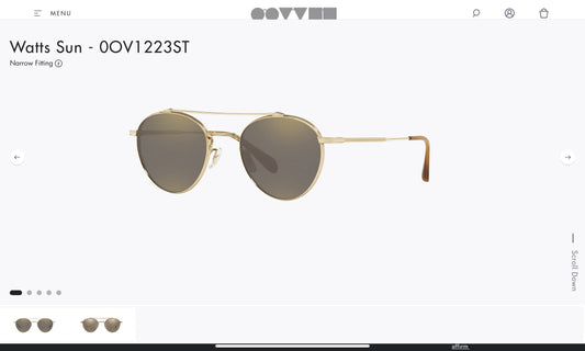 Oliver Peoples Sunglasses Watts Sun Aviator Gold Titanium Unisex 49-21-1