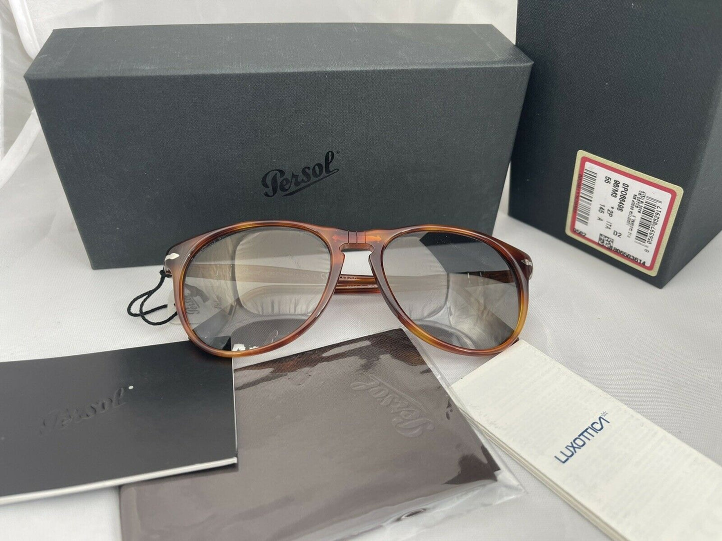 Persol PO 6649 S 96/M3 55 Terra Di Siena Brown/Grey Polarized Italy Open Box