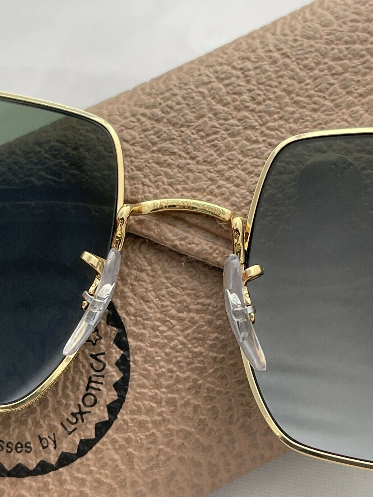 Ray-Ban SQUARE RB 1971 Gold/Green (9147/31) Sunglasses