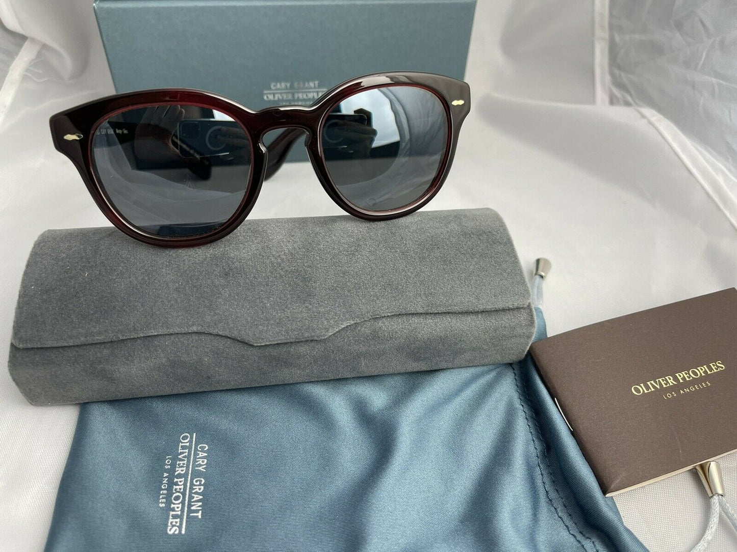 Oliver Peoples Cary Grant OV5413SU Bordeaux Bark / Carbon Gray size 48 New